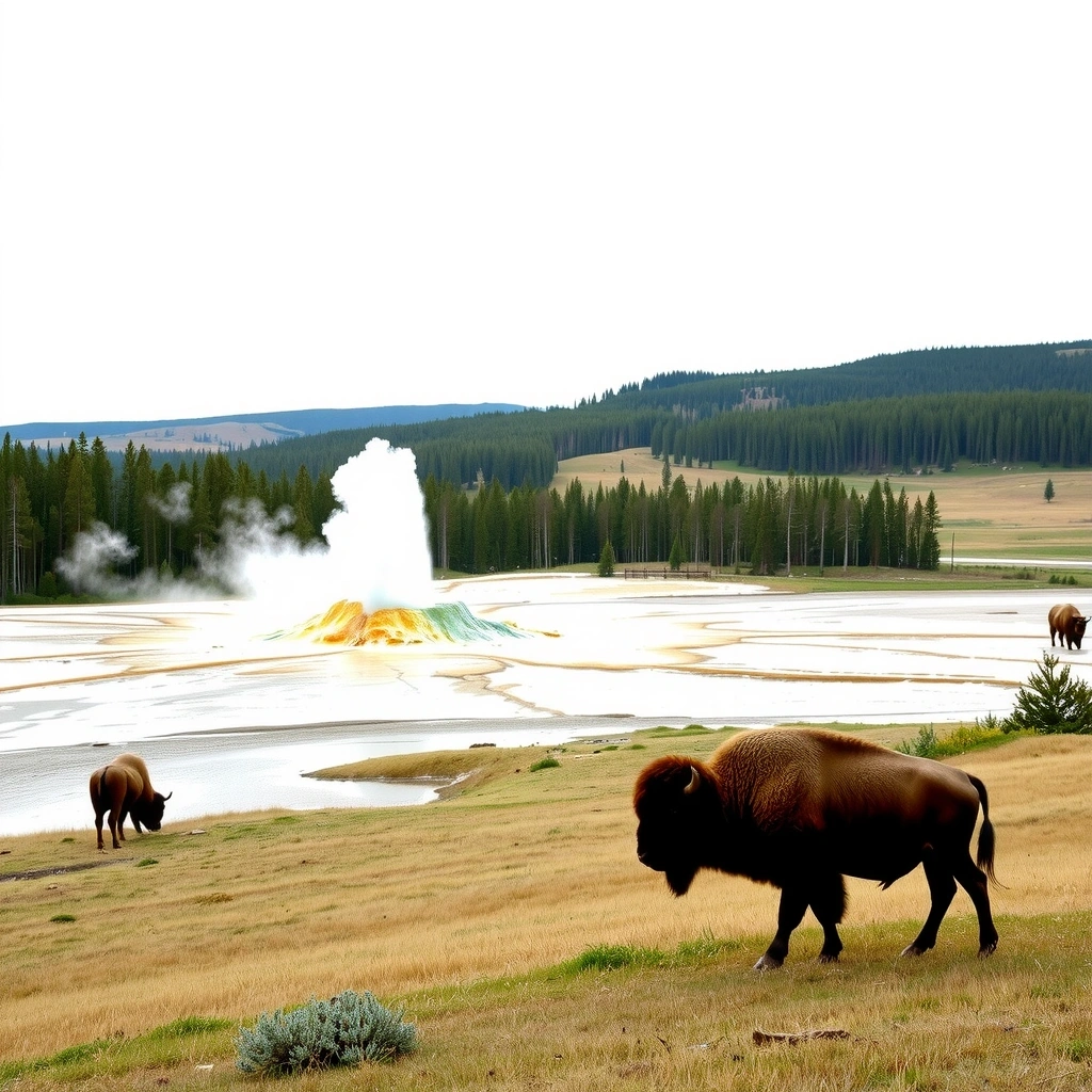 Йеллоустон - гейзеры и дикая природа